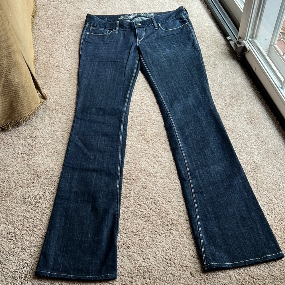 Express low rise barely boot jeans